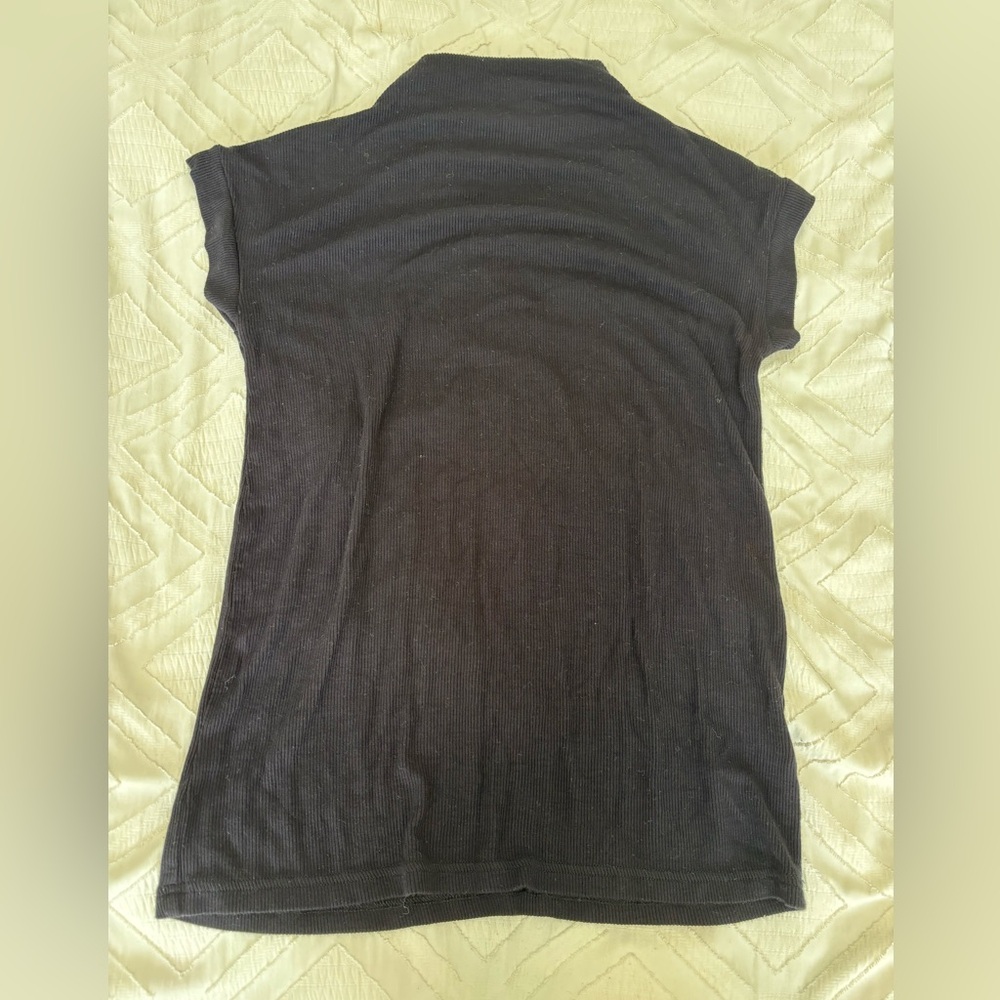 Industry mockneck tank top ribbed black work office layering shirt